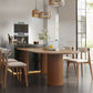 Free Form Pinewood Brown Tone Dining Table Simplicity 3 Legs Table for Dining Room Clearhalo ' dining_table' 'Dining Tables & Seating' 'Dining Tables' 'furn' 'furn_dining_table' 'Furniture' 'furniture_dining_table' 'Kitchen & Dining Furniture' 'kitchen&dining_furn' 'kitchen' 'kitchen_dining_table' 1200x1200_ff732d4c-49ab-4cc6-a85a-81742f0cc125
