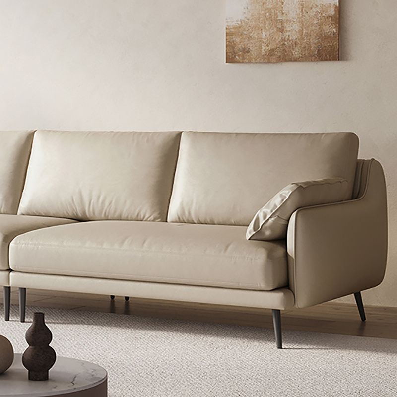 Pouvoir en cuir véritable canapé arrière 31,49 "H