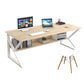 Rectangular Manufactured Wood Writing Desk Contemporary Trestle Base Desk with Shelf Clearhalo 'furn' 'furn_office_desk' 'Furniture' 'Office Desks' 'Office Furniture' 'office_desk' 1200x1200_ff7382dd-d47f-4f29-bfa0-d7ac4474e364