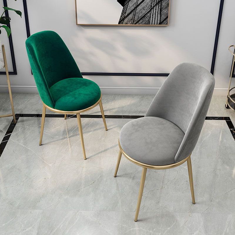 Scandinavian Design Solid Back Armless Dining Chairs Upholstered Dining Side Chair Clearhalo ' kitchen&dining_furn' 'Dining Chairs' 'Dining Tables & Seating' 'dining_chair' 'furn' 'furn_dining_chair' 'Furniture' 'furniture_dining_chair' 'Kitchen & Dining Furniture' 'kitchen' 1200x1200_ff738a7a-2471-42b3-b4c1-6c06f120d77e