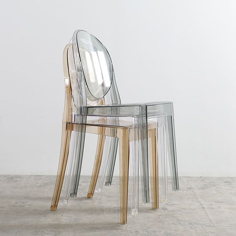 Scandinavian Design Stacking Plastic Dining Armless Chair Open Back Side Chair Clearhalo ' kitchen&dining_furn' 'Dining Chairs' 'Dining Tables & Seating' 'dining_chair' 'furn' 'furn_dining_chair' 'Furniture' 'furniture_dining_chair' 'Kitchen & Dining Furniture' 'kitchen' 1200x1200_ff752498-2c71-4713-93a8-823a0ecead29