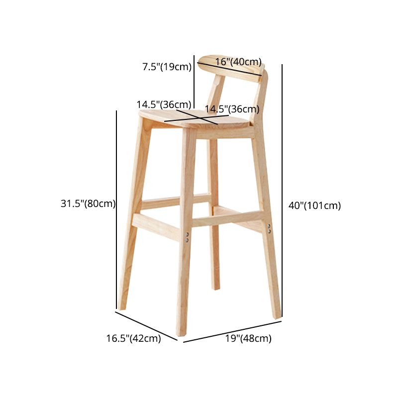 Industrial Wood Low Back Barstool Simple Indoor Tall Stool with Square Seat Clearhalo 'Bar Furniture' 'Bar Stools' 'bar_stools' 'furn' 'furn_bar_stools' 'furniture_bar_stools' 'Kitchen & Dining Furniture' 'kitchen&dining_furn' 'kitchen' 'kitchen_furn' Furniture' 1200x1200_ff75eb2a-9634-489e-93a7-07802580ee77