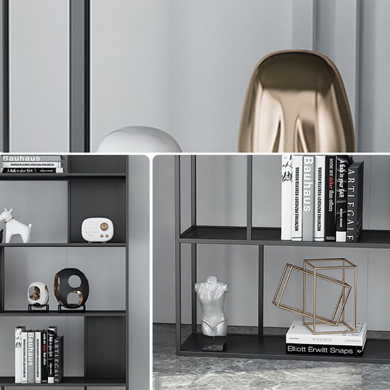 Contemporary Vertical Metal Bookshelf Open Back Bookcase with Shelves Clearhalo 'Bookcases' 'furn' 'furn_bookcases' 'Furniture' 'Office Furniture' 1200x1200_ff774314-46eb-4169-a043-28422c03ccac