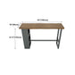 Brown Wood Pub Table with Rectangle Table Top Black Trestle Table - 41.3" H Clearhalo 'Bar Furniture' 'Bar Tables' 'bar_tables' 'furn' 'furn_bar_tables' 'Furniture' 'Kitchen & Dining Furniture' 1200x1200_ff775fe9-8b67-4146-82b9-bda1b8c189e4