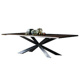 Industrial Solid Wood Dining Table Rectangle Table in Brown with Metal Pedestal Clearhalo ' dining_table' 'Dining Tables & Seating' 'Dining Tables' 'furn' 'furn_dining_table' 'Furniture' 'furniture_dining_table' 'Kitchen & Dining Furniture' 'kitchen&dining_furn' 'kitchen' 'kitchen_dining_table' 1200x1200_ff7aac9f-4356-40cc-9dc0-57d872bdfd97