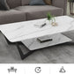 Cross Legs Slate Coffee Table Shelf Included Simple Single Cocktail Table
