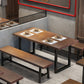Solid Wood Brown Dining Table Industrial Sled Base Dining Table Clearhalo 'Dining Tables & Seating' 'Dining Tables' 'dining_table' 'furn' 'furn_dining_table' 'Furniture' 'furniture_dining_table' 'Kitchen & Dining Furniture' 1200x1200_ff7d04cf-8955-4c6f-b71d-a6477b89102e