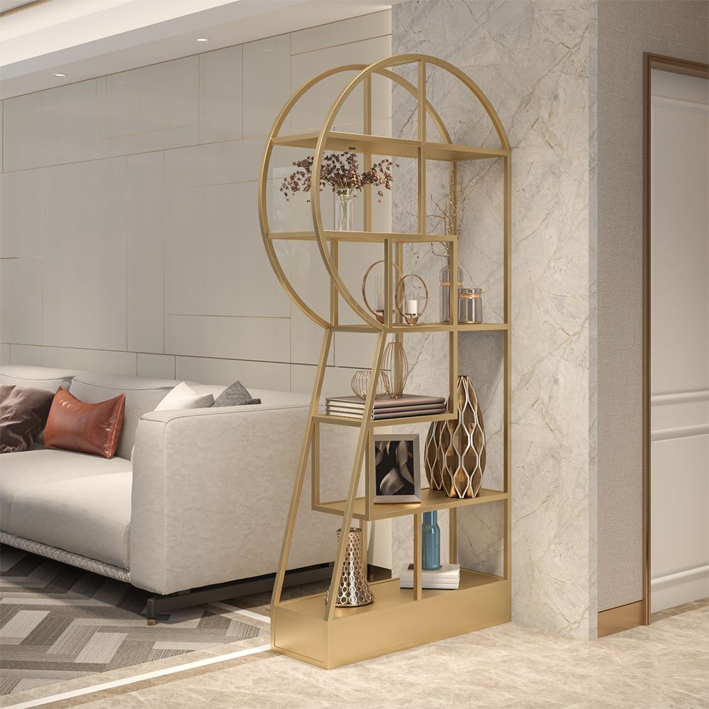 Urban Metal Etagere Bookshelf Vertical Open Bookcase for Home Office Clearhalo 'Bookcases' 'furn' 'furn_bookcases' 'Furniture' 'furniture_bookcases' 'Office Furniture' 1200x1200_ff7d7230-d0e4-4660-95b3-9bc639a2ab13