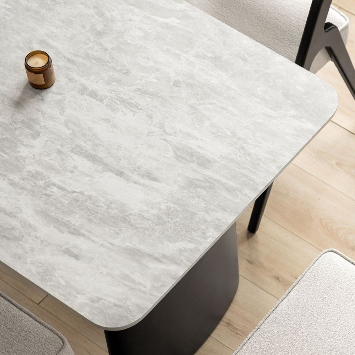 Contemporary White Retractable Wooden Dining Table with Double Pedestal Clearhalo 'Dining Tables & Seating' 'Dining Tables' 'dining_table' 'furn' 'furn_dining_table' 'Furniture' 'Kitchen & Dining Furniture' 1200x1200_ff7dae42-bb7e-49df-98f8-8e07b94ce0de