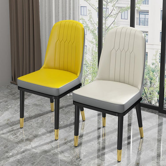 Glam Style Side Chair Parsons Armless Side Chair for Kitchen