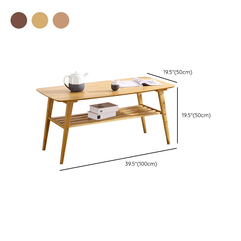 4 Beine 1 Couchtisch Moderner Couchtisch aus Holz mit Ablage