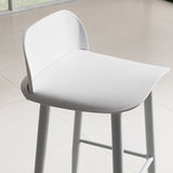 Modern Style Metal Bar Stool Plastic Low Back Counter Stool for Indoor