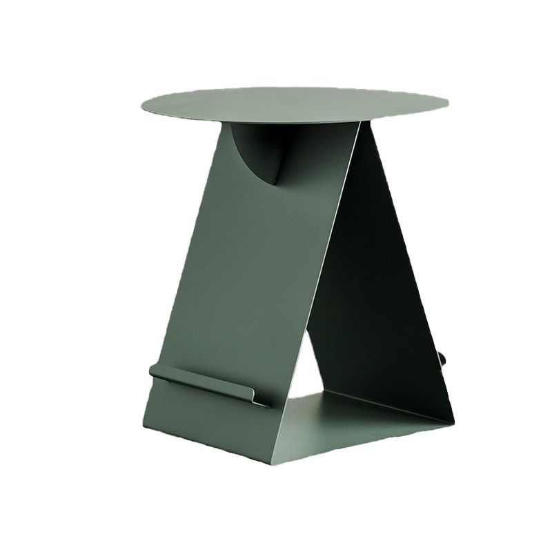 リビングルーム用のミッドセンチュリー抽象端エンドテーブルメタルラウンドサイドエンドテーブル