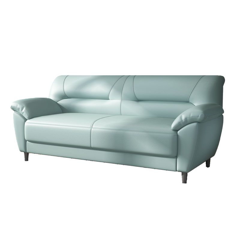 Leather Modern 3-seat Pillow Top Arm Sofa 70.87"/55.12" W Sewn Pillow Back Sofa Clearhalo 'furn' 'furn_sofas' 'Furniture' 'furniture_sofas' 'kitchen' 'kitchen_sofas' 'Living Room Furniture' 'Sofa' 'sofas' 1200x1200_ff83b02f-c448-4c6e-8998-c7cbe747fb5b