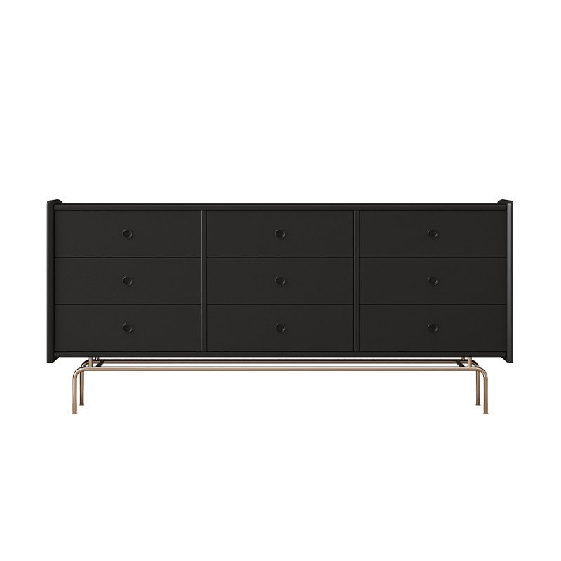 Contemporary Horizontal Double Dresser Black/Gray Dresser with Storage for Home Clearhalo 'Bedroom Furniture' 'Dressers & Chests' 'dressers_chests' 'furn' 'furn_dressers_chests' 'Furniture' 1200x1200_ff84b8b8-f5f5-4fef-bd5c-485a1818b507