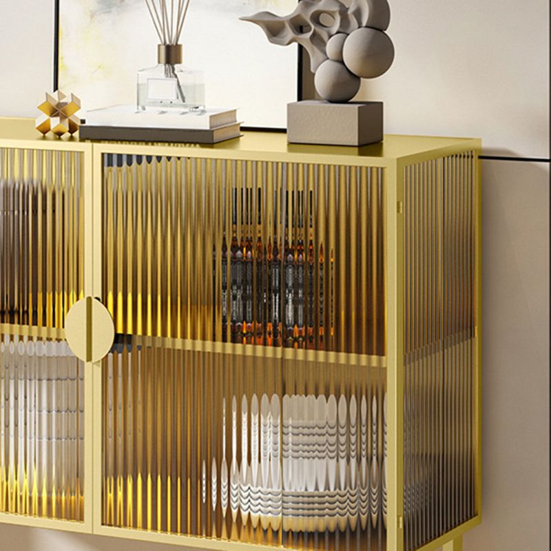 Curio Curio Curio Cabinet in metallo Porte in vetro armadio con 2 porte per soggiorno