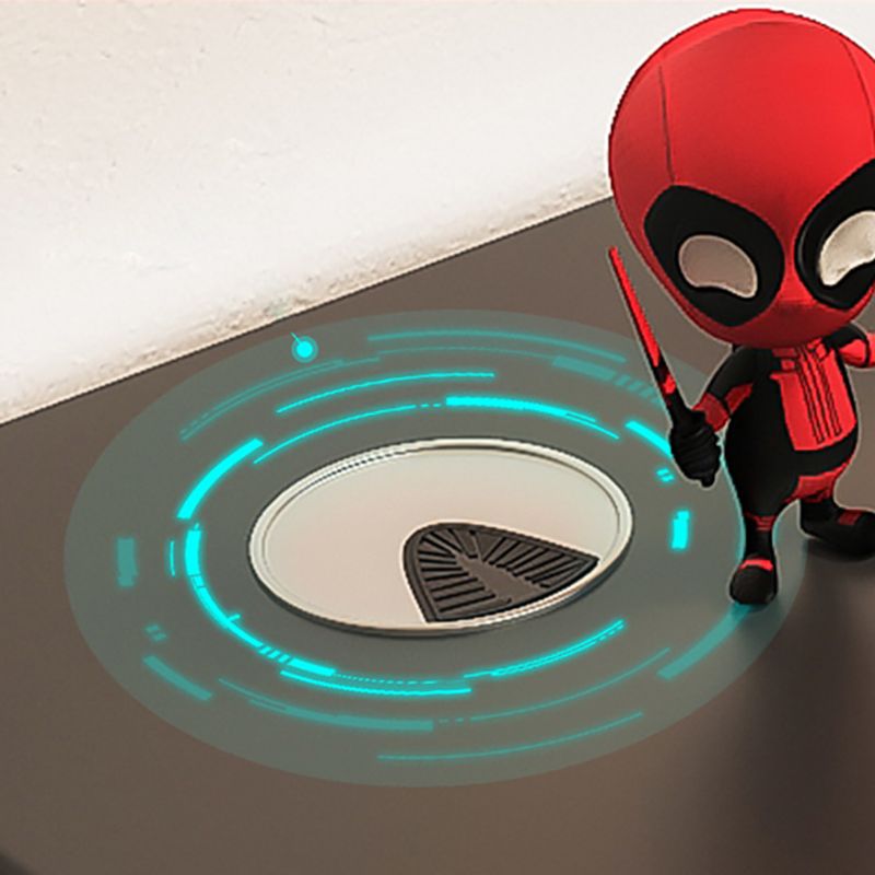 Industrieel kantoor bureau donkere taupe en zwarte computerbureau kunstmatig hout