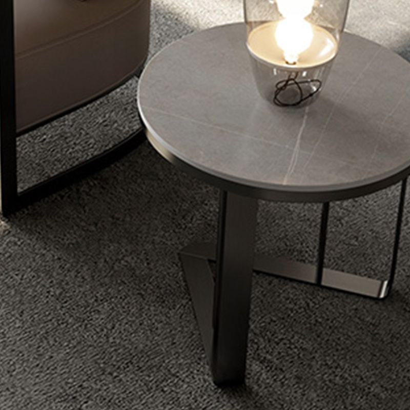 Glam Metal C-shape Side Table Round Stone Top Sofa Side End Table Clearhalo 'Coffee & Accent Tables' 'End & Side Tables' 'end_side_tables' 'furn' 'furn_end_side_tables' 'Furniture' 'Living Room Furniture' 1200x1200_ff87a7c2-c548-40ec-8a80-12b19199e2c8