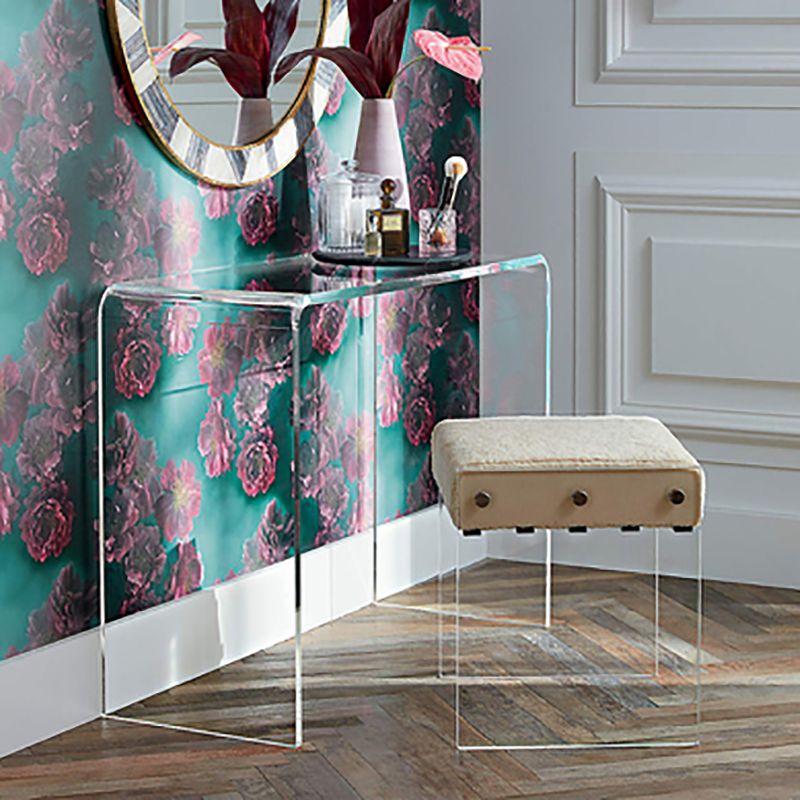 Home Rectangular Office Writing Desk Acrylic Modern Style Office Desk