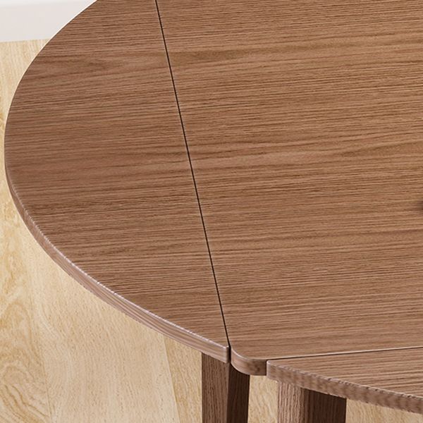 Contemporary Drop-Leaf Dining Table Rubberwood Solid Wood Table with 4 Legs Clearhalo ' dining_table' 'Dining Tables & Seating' 'Dining Tables' 'furn' 'furn_dining_table' 'Furniture' 'furniture_dining_table' 'Kitchen & Dining Furniture' 'kitchen&dining_furn' 'kitchen' 'kitchen_dining_table' 1200x1200_ff896276-34e1-421d-952e-06dde518a694