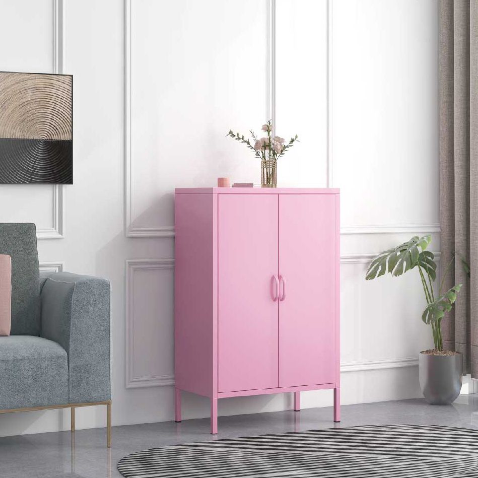 Steel Living Room Sideboard Cabinet Modern Server Cabinet with Storage Clearhalo 'buffet_sideboard' 'Buffets & Sideboards' 'furn' 'furn_buffet_sideboard' 'Furniture' 'furniture_buffet_sideboard' 'Kitchen & Dining Furniture' 1200x1200_ff8b4184-4778-4ee2-b413-c09a8eda936e