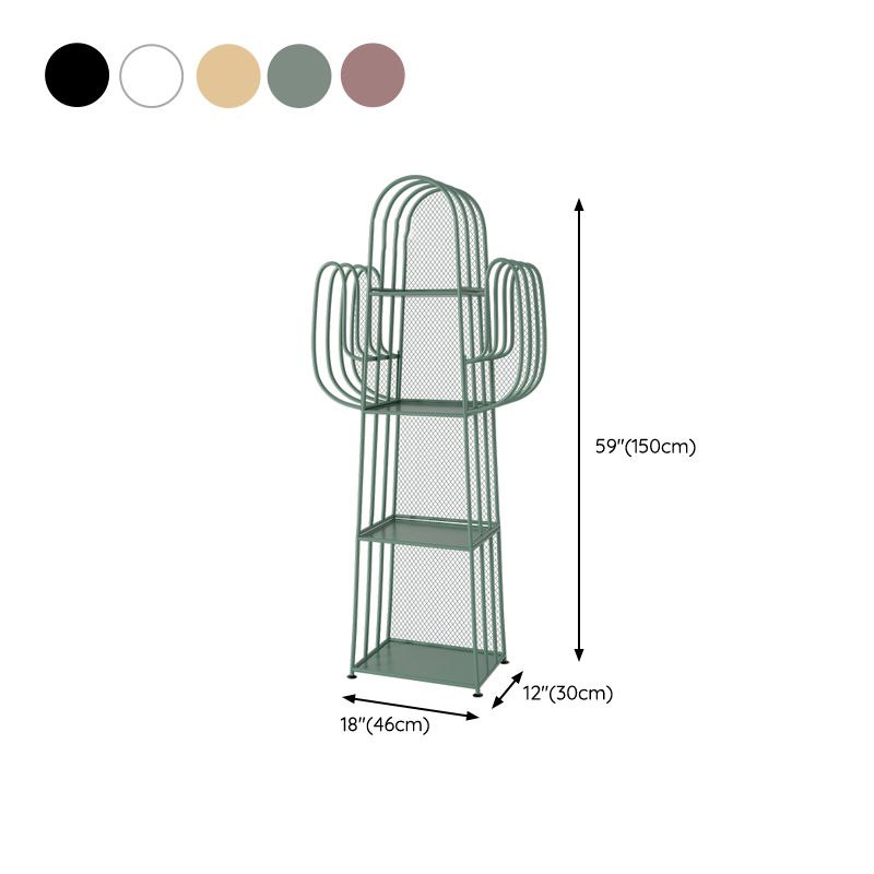 Libreria di scaffali di finiture antichi scandinavi libreria in metallo etagere con ripiani