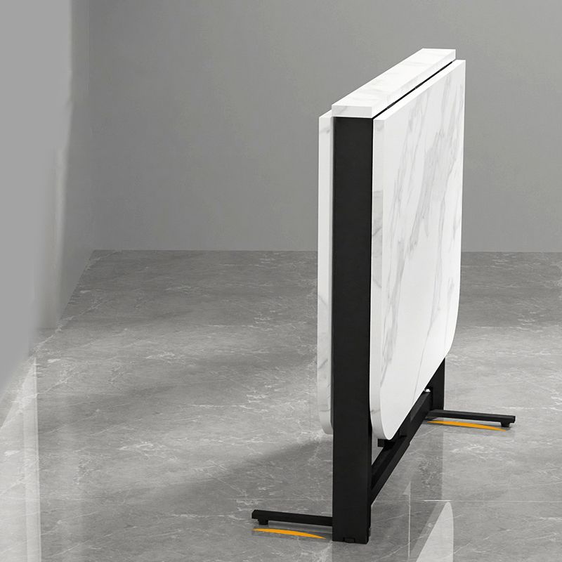 Contemporary Style Traditional Height Dining Set with Foldable Table and Trestle Base Clearhalo 'Dining Room Sets' 'Dining Tables & Seating' 'dining_room_set' 'Furniture' 'furniture_dining_room_set' 'Kitchen & Dining Furniture' 'kitchen&dining_furn' 'kitchen' 1200x1200_ff8e4da2-fdbf-402d-aeff-fbd86cc20bf7