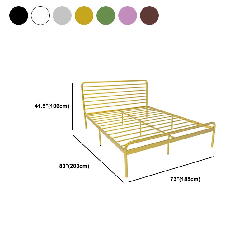84.65 inch Wide Industial Bed Frame Metal Bed with Headboard Clearhalo 'Bedroom Furniture' 'Beds' 'furn' 'furn_beds' 'Furniture' 1200x1200_ff909723-afa6-4a09-9a04-718dd687605d