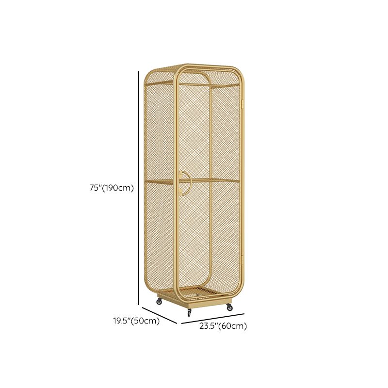 Contemporary Wardrobe Closet Metal Wardrobe Cabinet for Bedroom Clearhalo 'Armoires & Wardrobes' 'armoires_wardrobes' 'Bedroom Furniture' 'furn' 'furn_armoires_wardrobes' 'Furniture' 1200x1200_ff90e536-bada-4631-a972-8567172d23ea