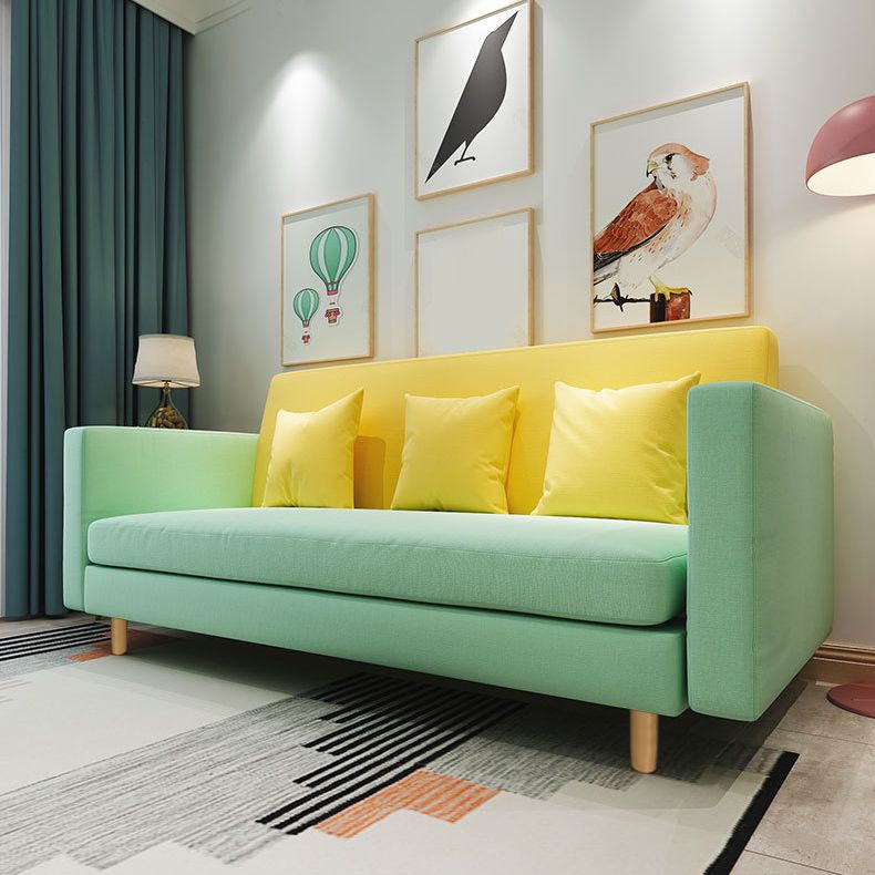 Scandinavian Tight Back Sofa with Storage and Square Arm 65H Clearhalo 'furn' 'furn_sofas' 'Furniture' 'furniture_sofas' 'kitchen' 'kitchen_sofas' 'Living Room Furniture' 'Sofa' 'sofas' 1200x1200_ff917688-f630-4811-b600-3b36045342e2