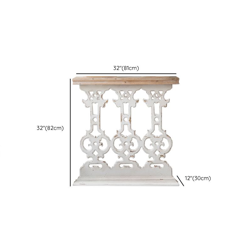 Rectangle French Country Console Table White Wood Sofa Table