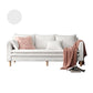 Modern 23.62" H Cotton Blend Square Arm Sofa for Living Room