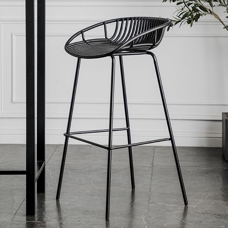 Modern Style Bar Stool Metal Counter Bar Stool with Metal Legs for Home Clearhalo 'Bar Furniture' 'Bar Stools' 'bar_stools' 'furn' 'furn_bar_stools' 'Furniture' 'furniture_bar_stools' 'Kitchen & Dining Furniture' 1200x1200_ff945b4f-f7c8-4d33-b7a0-8fa13d3623d7