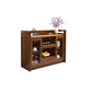 Server moderno di vetro a buffet sideboard con 1 cassetto, 17 "W x 36" H