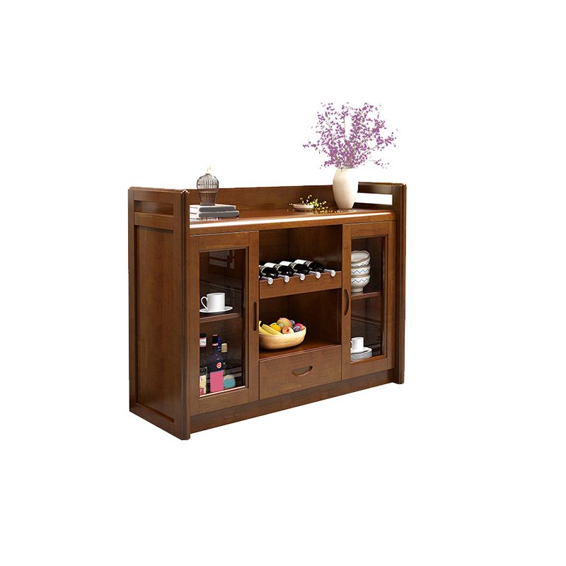 Server moderno di vetro a buffet sideboard con 1 cassetto, 17 "W x 36" H