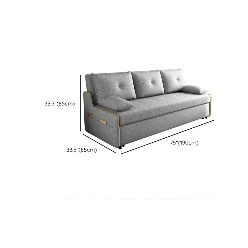 Braccia toppless da topplessino in stile moderno di divano per dormiente futon in grigio