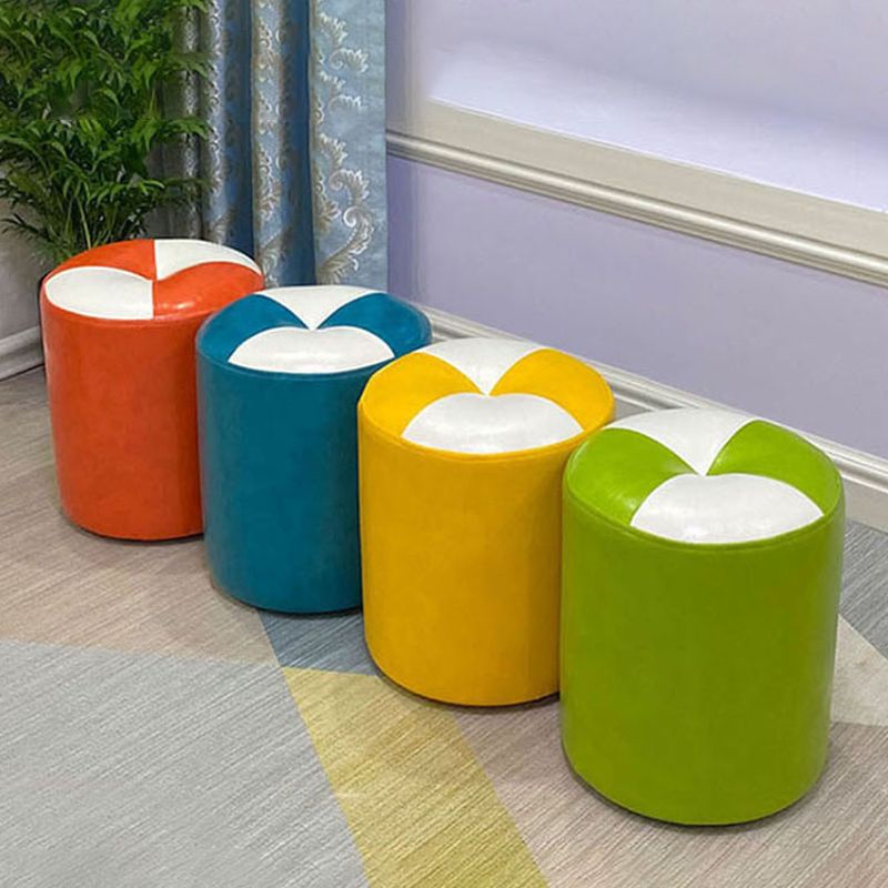 Orange Modern Pouf Water Resistant Round Pouf for Living Room Clearhalo 'furn' 'furn_ottomans_poufs' 'Furniture' 'Living Room Furniture' 'Ottomans & Poufs' 'ottomans_poufs' 1200x1200_ff98a4f1-4abc-457c-91e7-1fc656922346