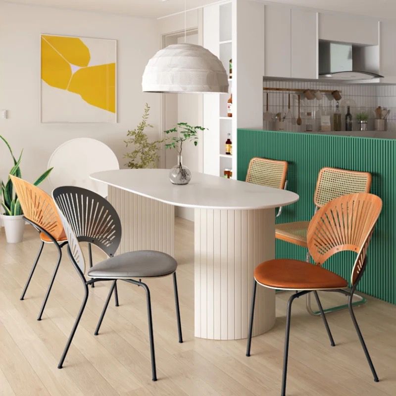 Solid Wood Contemporary Oval Dining Table White Wood Top Table for Dining Room Clearhalo ' dining_table' 'Dining Tables & Seating' 'Dining Tables' 'furn' 'furn_dining_table' 'Furniture' 'furniture_dining_table' 'Kitchen & Dining Furniture' 'kitchen&dining_furn' 'kitchen' 'kitchen_dining_table' 1200x1200_ff9951fd-d801-48e4-8191-433c8837b30f