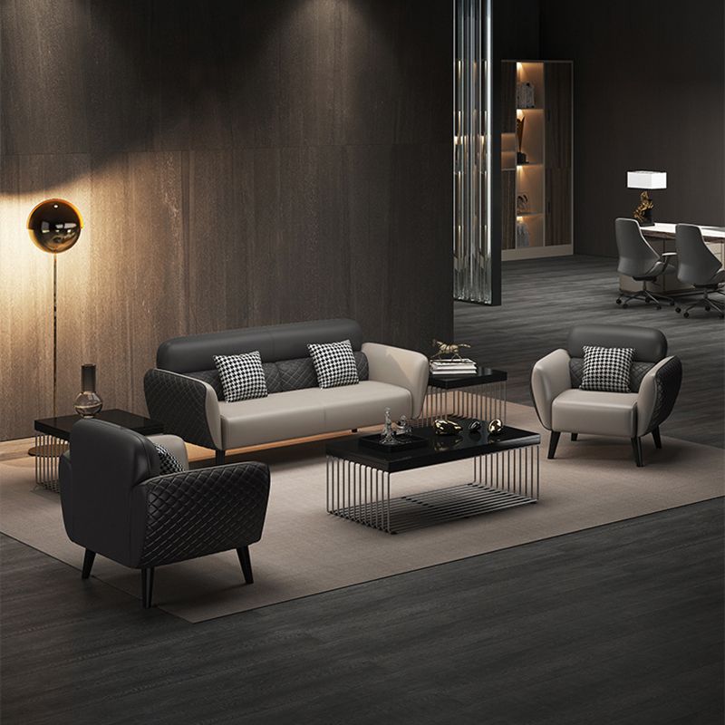 31.49 "D x 33.46" H Sofá de cuero con brazo acampanado para sala de estar para sala de estar