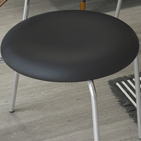 Contemporary Dining Chair Armless Chair with Metal Legs for Home