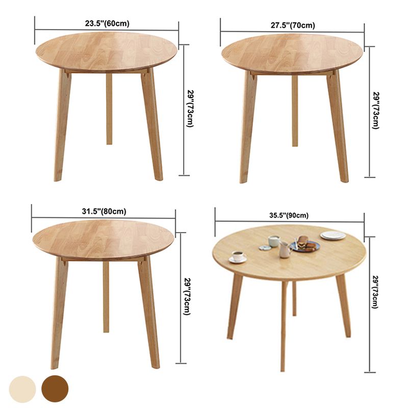 Round Shape Modern Dining Table Wood Color Fixed Table with Rubberwood Solid Wood Clearhalo ' dining_table' 'Dining Tables & Seating' 'Dining Tables' 'furn' 'furn_dining_table' 'Furniture' 'furniture_dining_table' 'Kitchen & Dining Furniture' 'kitchen&dining_furn' 'kitchen' 'kitchen_dining_table' 1200x1200_ff9bc69d-8f22-4c24-b41a-4e2350e5c949