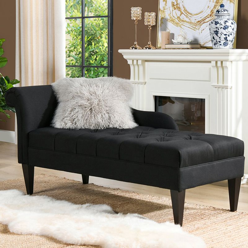 Modern Style Chaise Polyester Blend Chaise Lounge with Rolled Arms Clearhalo 'Chairs & Seating' 'Chaise Lounge' 'chaise_lounge' 'furn' 'furn_chaise_lounge' 'Furniture' 'Living Room Furniture' 1200x1200_ff9cae2b-ddd9-4ae3-aea7-1f8aea340205