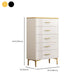 Glam Stone Coffre de rangement pour chambre à coucher, 30 cm de large, blanc avec tiroirs
