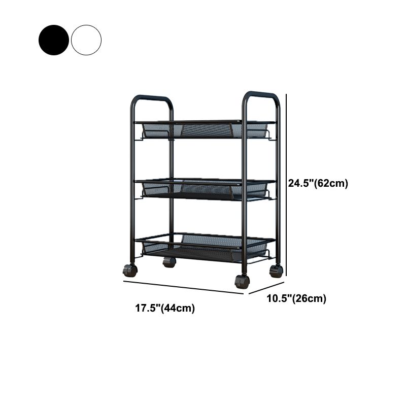 Libreria in stile moderno libreria aperta in metallo con ruote a terra per casa