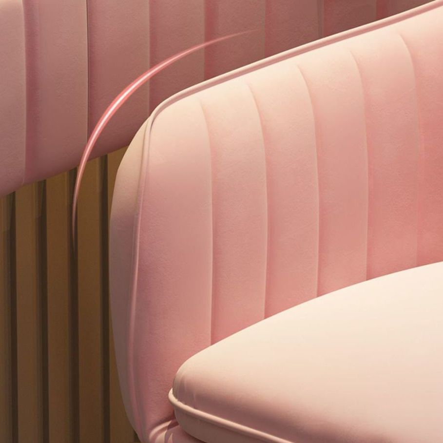 Silla de tareas de terciopelo sin brazo estilo moderno de back back en casa silla de oficina