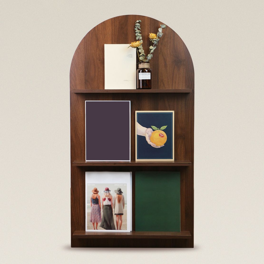 3-Shelf Wood Standard Bookshelf 43.3"H Contemporary Closed Back Bookshelf Clearhalo 'Bookcases' 'furn' 'furn_bookcases' 'Furniture' 'furniture_bookcases' 'Office Furniture' 1200x1200_ffa2258d-9dd8-493e-88e2-e627a2b98aa4