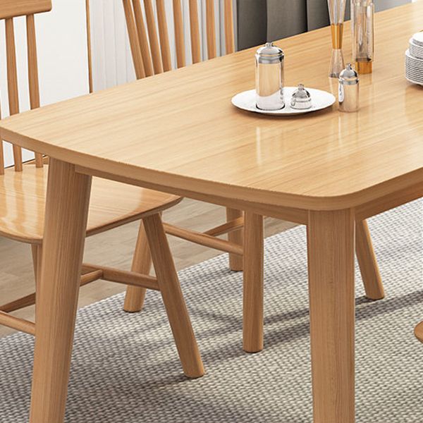 Rubberwood Solid Wood Dining Table Simplicity Style Dinette Table for Indoor Clearhalo ' dining_table' 'Dining Tables & Seating' 'Dining Tables' 'furn' 'furn_dining_table' 'Furniture' 'furniture_dining_table' 'Kitchen & Dining Furniture' 'kitchen&dining_furn' 'kitchen' 'kitchen_dining_table' 1200x1200_ffa36569-5861-46b2-8877-ff0e5e901198