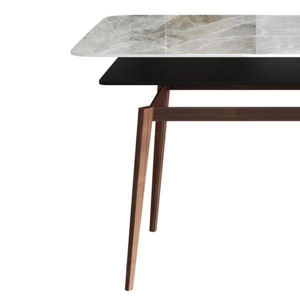 Sintered Stone Dining Table Mid-Century Style 4 Legs Rectangle Table for Dining Room Clearhalo ' dining_table' 'Dining Tables & Seating' 'Dining Tables' 'furn' 'furn_dining_table' 'Furniture' 'furniture_dining_table' 'Kitchen & Dining Furniture' 'kitchen&dining_furn' 'kitchen' 'kitchen_dining_table' 1200x1200_ffa3699d-7633-42cf-b25f-f9a89305eb69