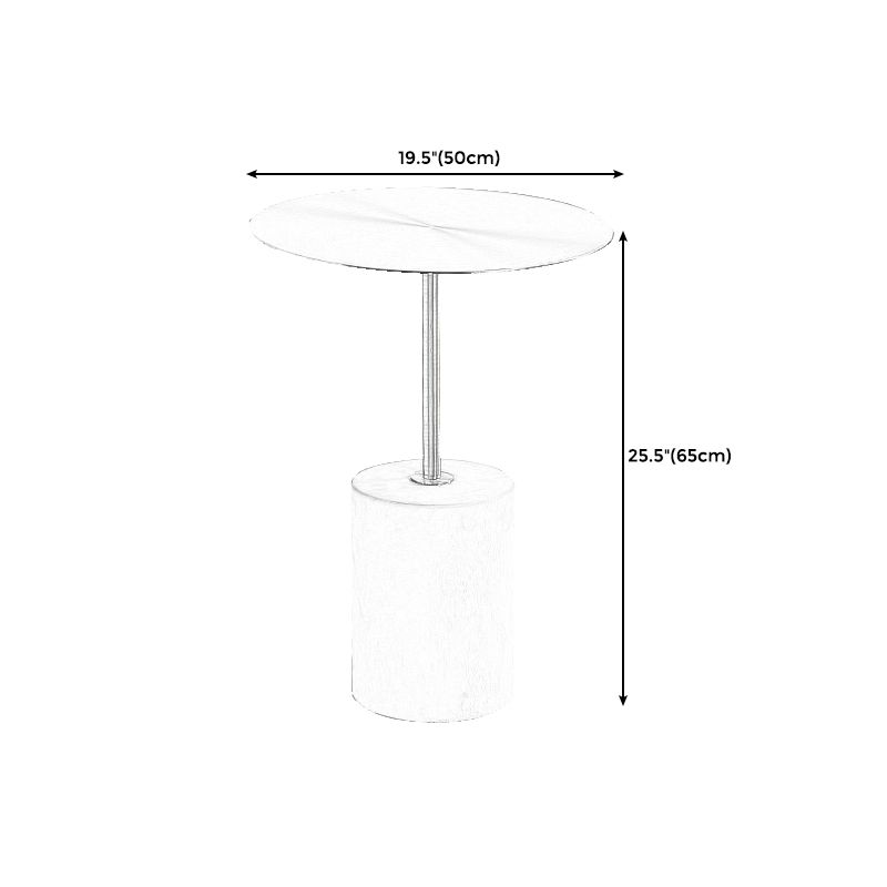 アイアンエンド表15.7 "灰色の長い世紀半ばの丸いサイドテーブル