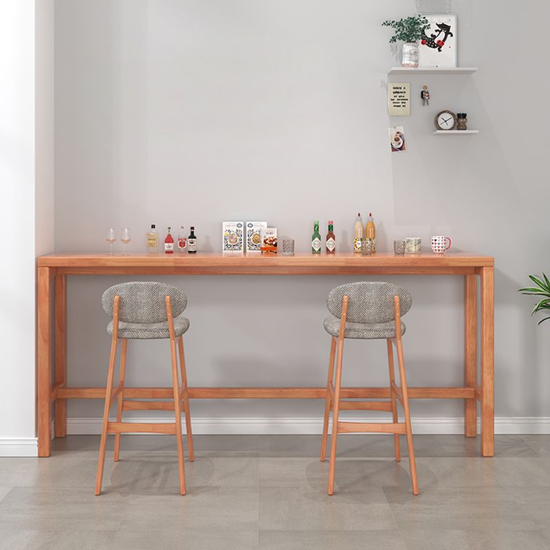 Modern Dining Room Rectangle Trestle Solid Wood Bar Dining Table Clearhalo 'Bar Furniture' 'Bar Tables' 'bar_tables' 'furn' 'furn_bar_tables' 'Furniture' 'Kitchen & Dining Furniture' 1200x1200_ffa55fa7-9ae8-4120-92a0-55a0d556767f